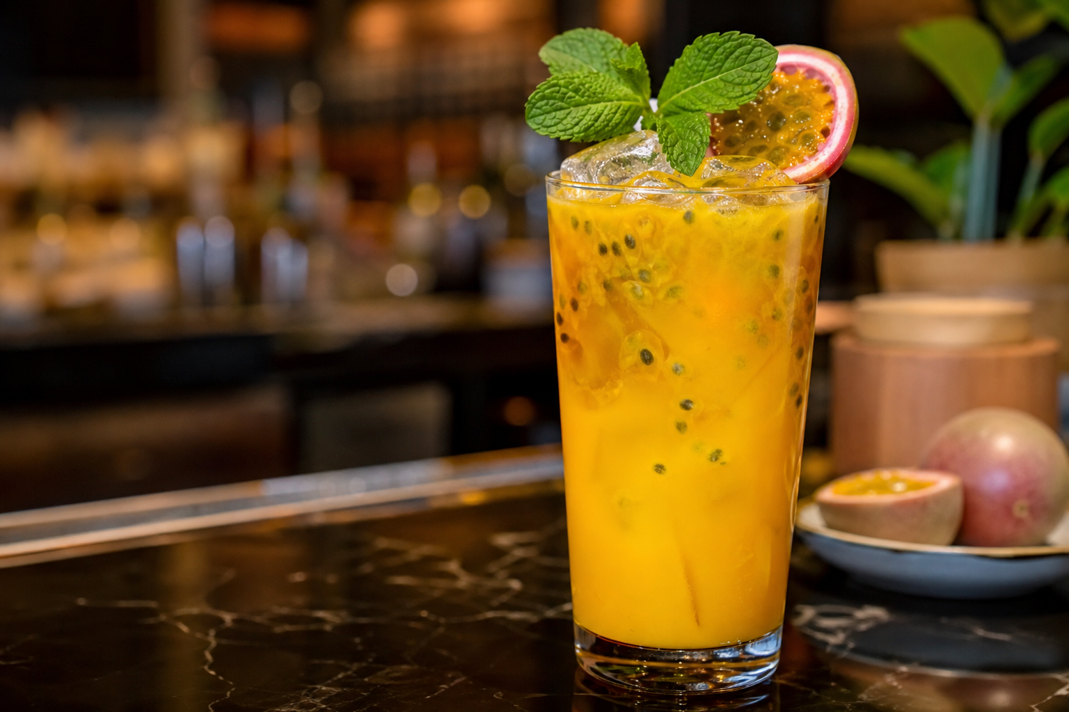 Fresh tropical juices at Mophyz